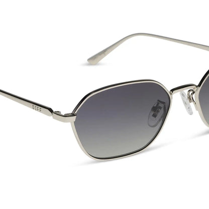 KENNEDY - SILVER + GREY GRADIENT + POLARIZED SUNGLASSES