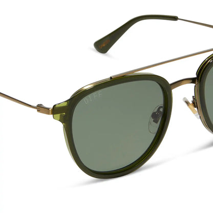 CAMDEN - DARK OLIVE CRYSTAL + G15 + POLARIZED SUNGLASSES