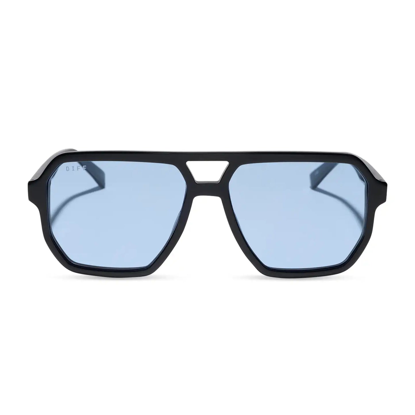 CAMERON - BLACK + LIGHT BLUE TINT SUNGLASSES