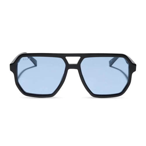 CAMERON - BLACK + LIGHT BLUE TINT SUNGLASSES