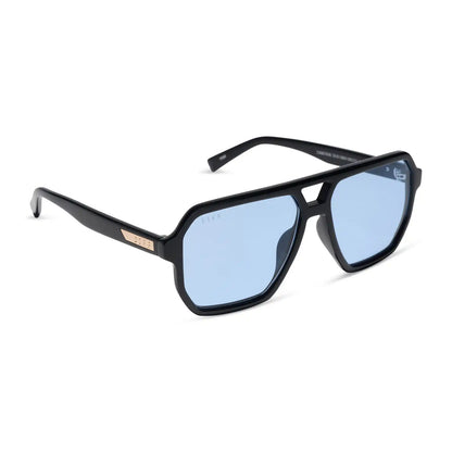 CAMERON - BLACK + LIGHT BLUE TINT SUNGLASSES