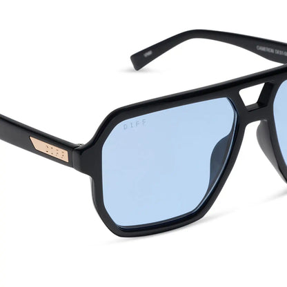 CAMERON - BLACK + LIGHT BLUE TINT SUNGLASSES