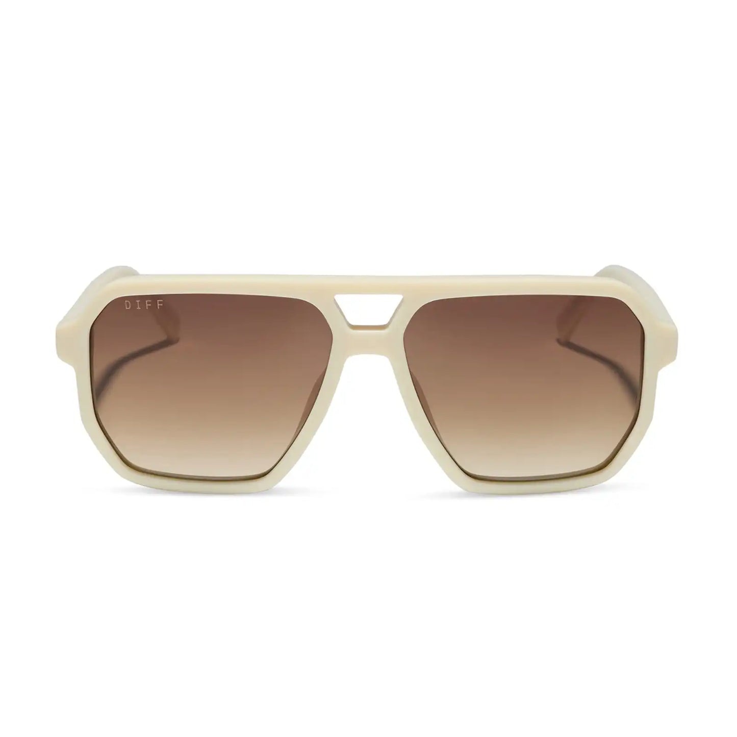 CAMERON - COURTSIDE IVORY + BROWN GRADIENT + POLARIZED SUNGLASSES