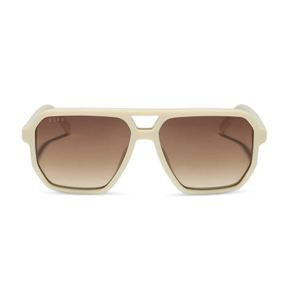 CAMERON - COURTSIDE IVORY + BROWN GRADIENT + POLARIZED SUNGLASSES