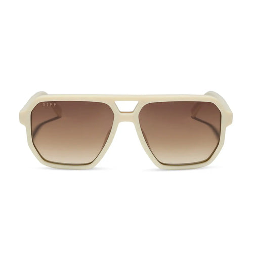 CAMERON - COURTSIDE IVORY + BROWN GRADIENT + POLARIZED SUNGLASSES