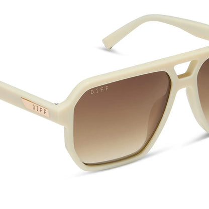 CAMERON - COURTSIDE IVORY + BROWN GRADIENT + POLARIZED SUNGLASSES