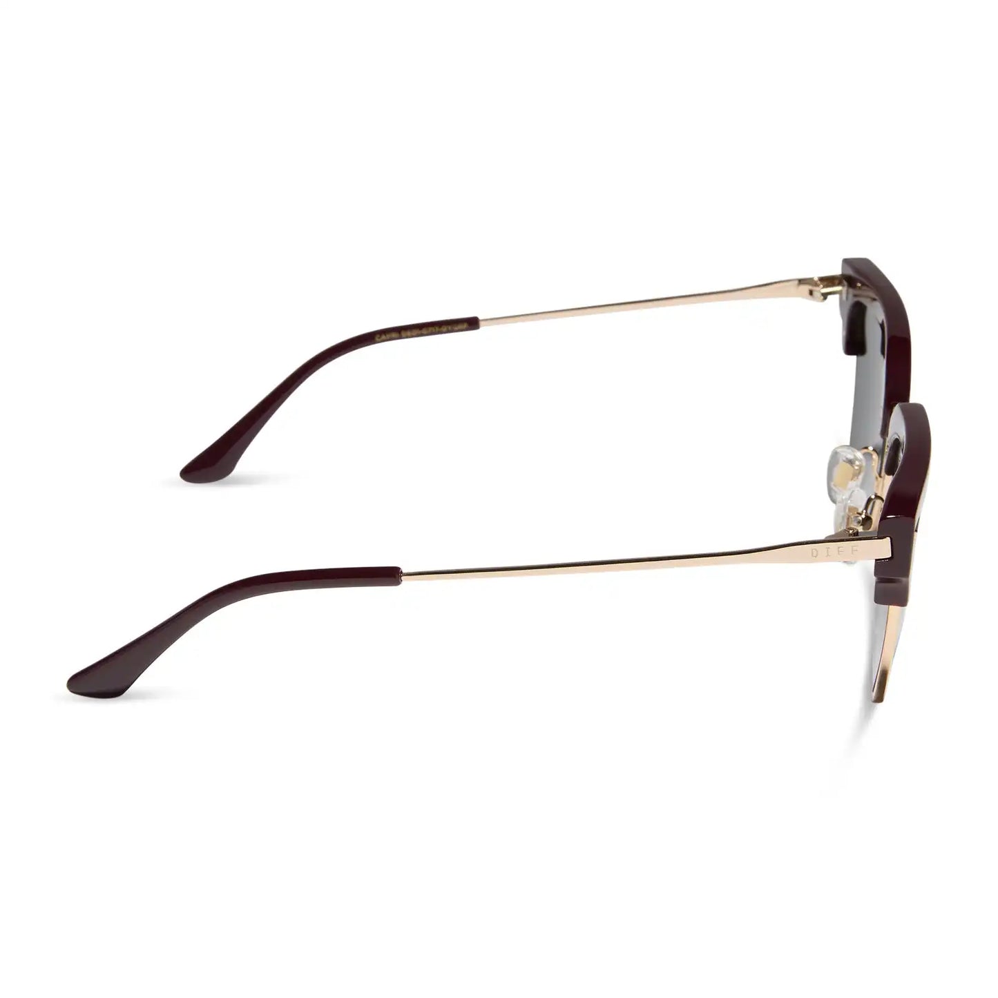 CAPRI - DARK CHERRY LACQUER + GREY + POLARIZED SUNGLASSES