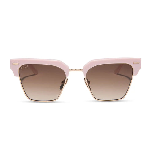 CAPRI - POWDER PINK + CHAMPAGNE + BROWN GRADIENT SUNGLASSES