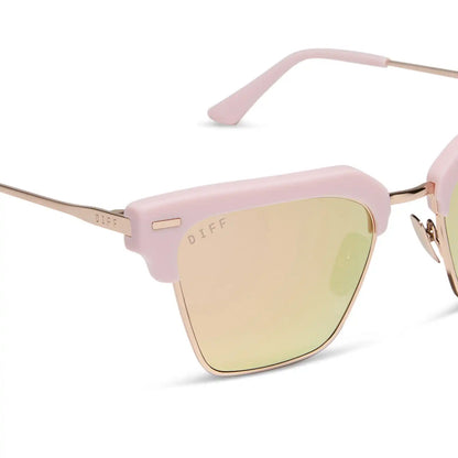 CAPRI - POWDER PINK + CHAMPAGNE + BROWN GRADIENT SUNGLASSES