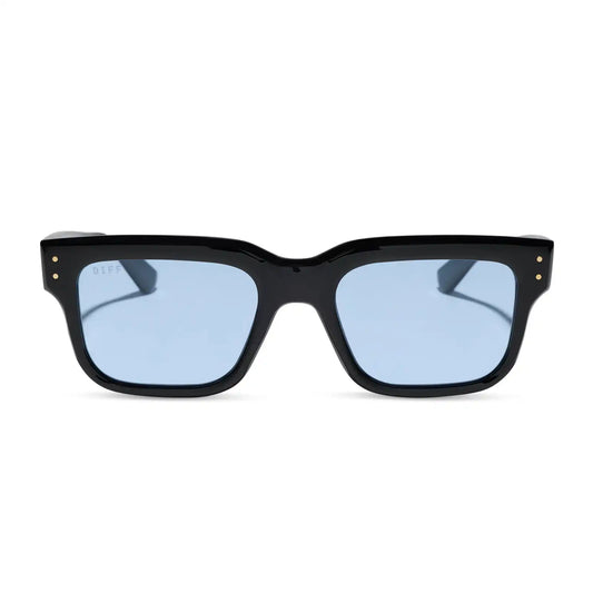 CASH - BLACK + LIGHT BLUE TINT SUNGLASSES