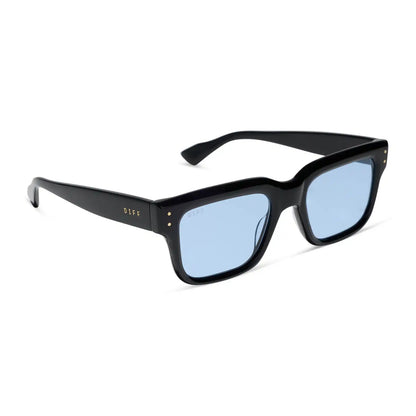 CASH - BLACK + LIGHT BLUE TINT SUNGLASSES