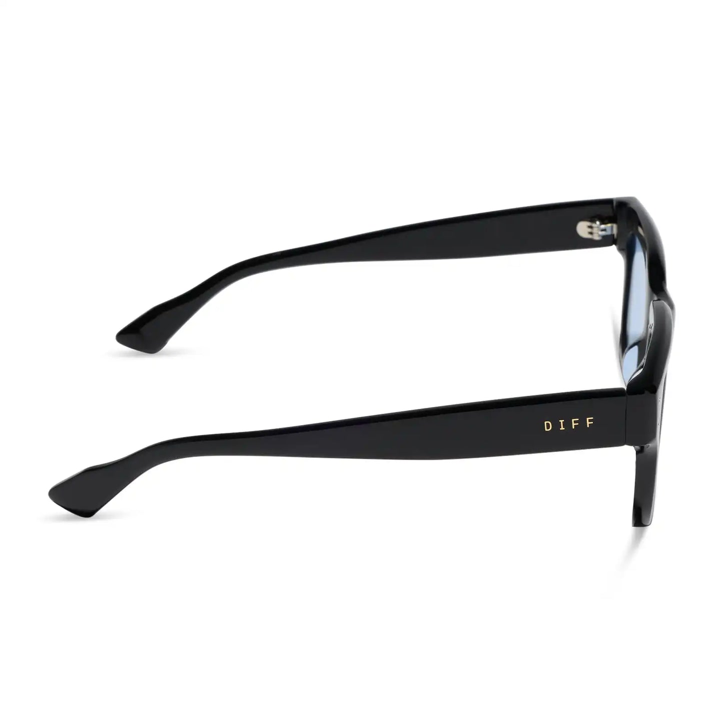 CASH - BLACK + LIGHT BLUE TINT SUNGLASSES