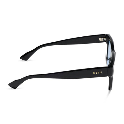 CASH - BLACK + LIGHT BLUE TINT SUNGLASSES