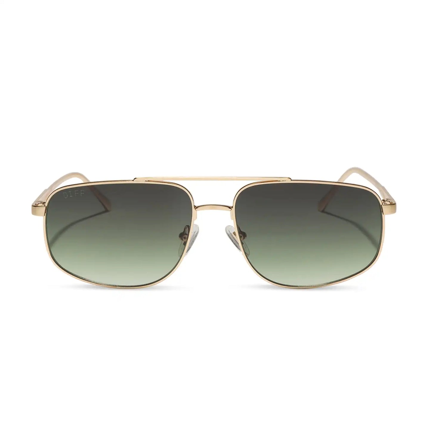 CHARLEY - BRUSHED GOLD + ALOE GREEN GRADIENT SUNGLASSES