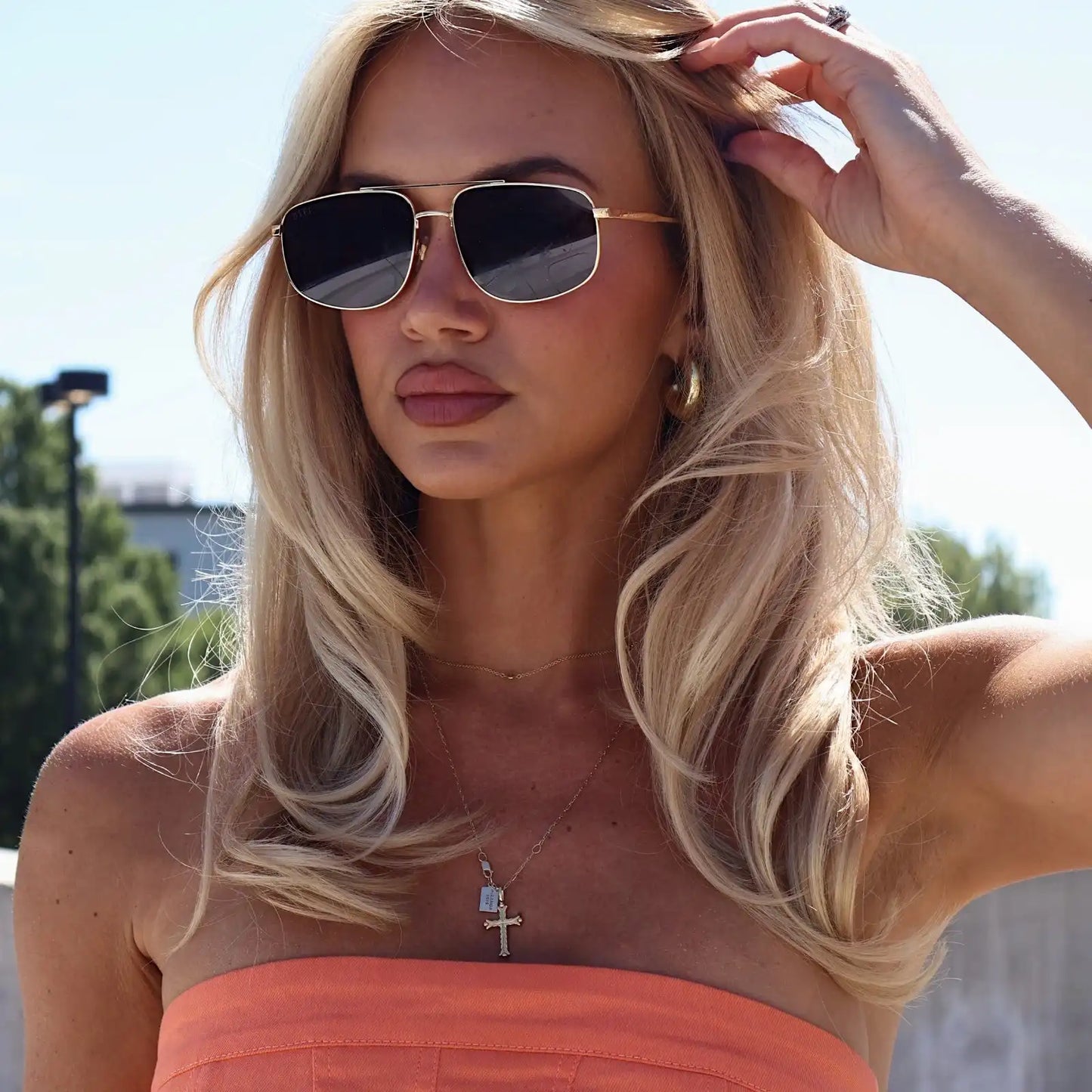 CHARLEY - GOLD + BROWN + POLARIZED SUNGLASSES