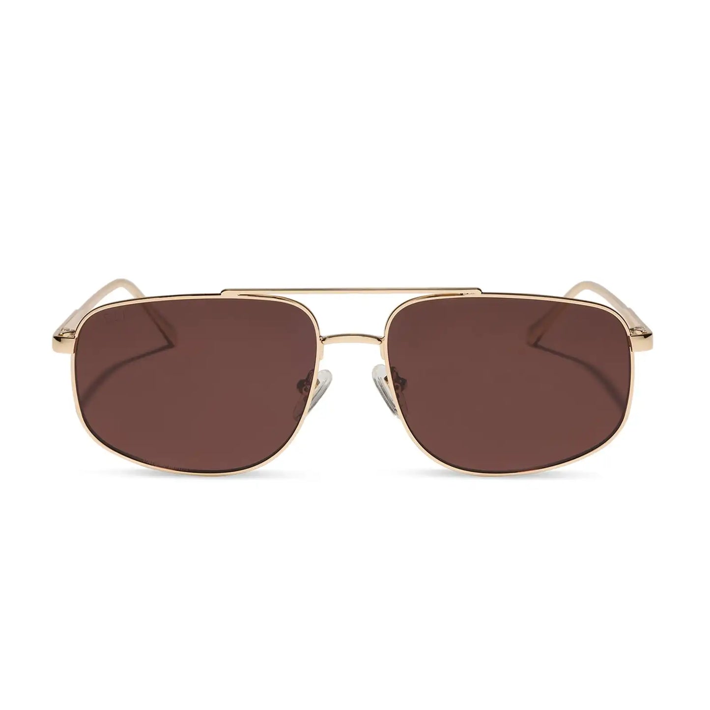 CHARLEY - GOLD + BROWN + POLARIZED SUNGLASSES