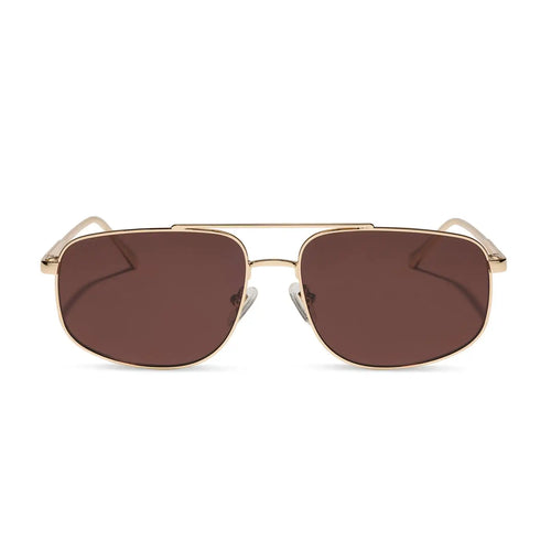 CHARLEY - GOLD + BROWN + POLARIZED SUNGLASSES