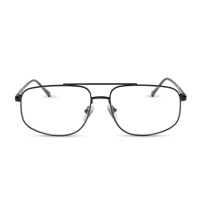 CHARLEY - SHINY BLACK + GLASSES