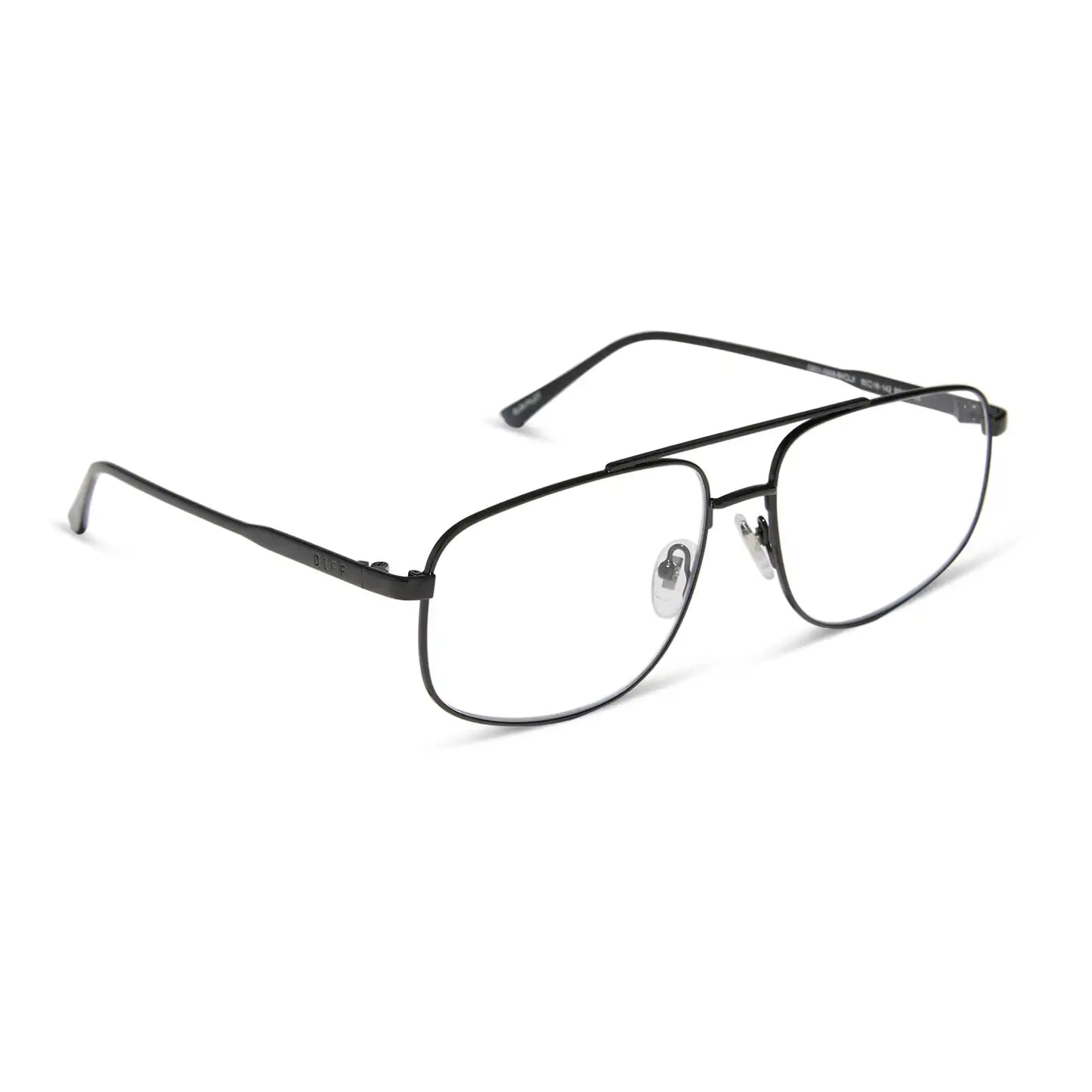 CHARLEY - SHINY BLACK + GLASSES