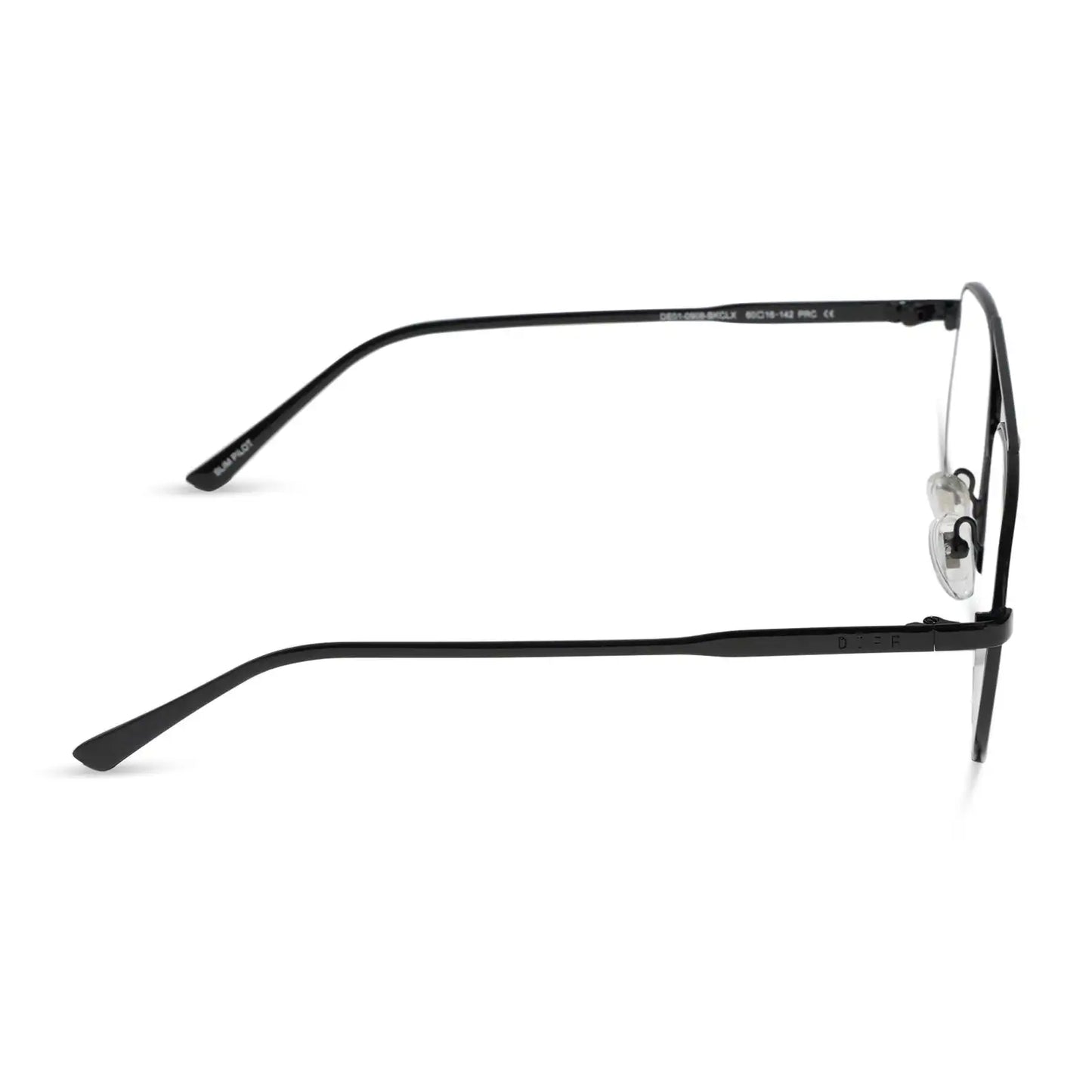 CHARLEY - SHINY BLACK + GLASSES