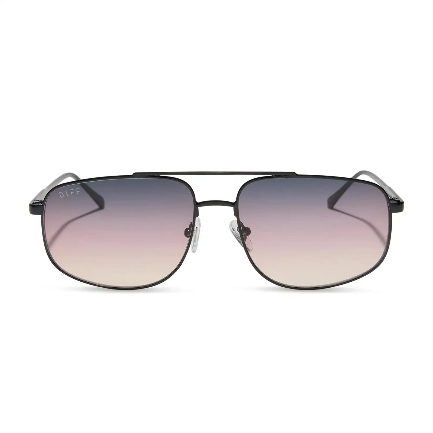 CHARLEY - SHINY BLACK + TWILIGHT GRADIENT SUNGLASSES