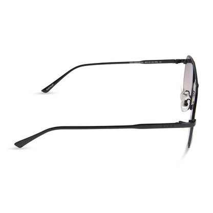 CHARLEY - SHINY BLACK + TWILIGHT GRADIENT SUNGLASSES