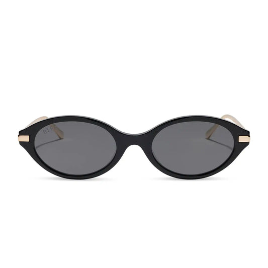 CLAUDINE - BLACK + GREY + POLARIZED + SUNGLASSES