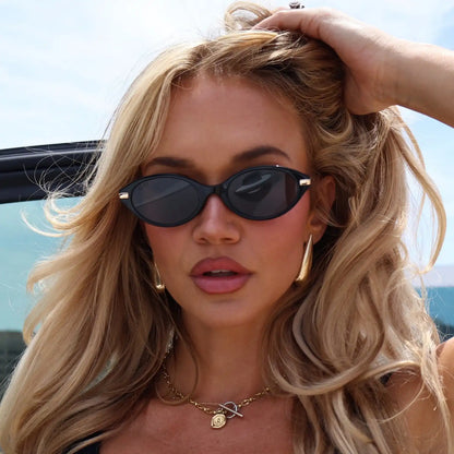 CLAUDINE - BLACK + GREY + POLARIZED + SUNGLASSES