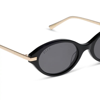 CLAUDINE - BLACK + GREY + POLARIZED + SUNGLASSES