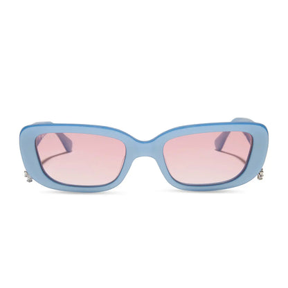 CHER - LIGHT BLUE + PINK GRADIENT SUNGLASSES