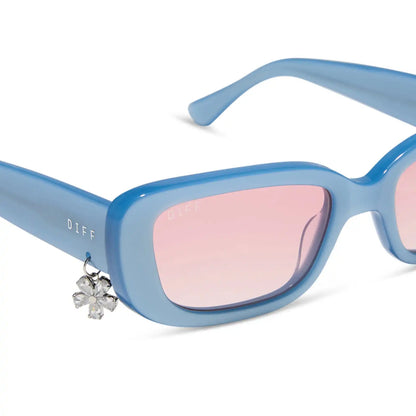 CHER - LIGHT BLUE + PINK GRADIENT SUNGLASSES