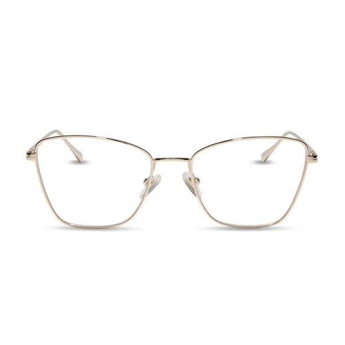 CONNIE - GOLD + BLUE LIGHT GLASSES