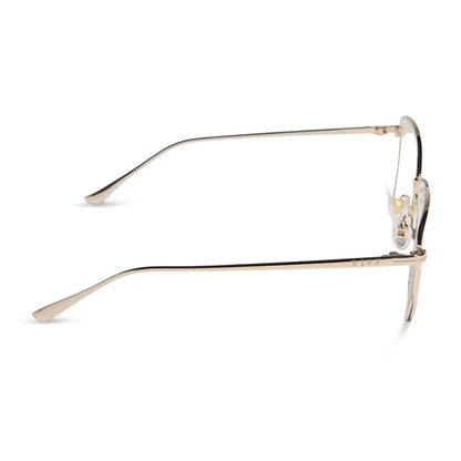 CONNIE - GOLD + BLUE LIGHT GLASSES