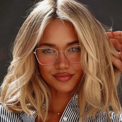 CONNIE - GOLD + BLUE LIGHT GLASSES
