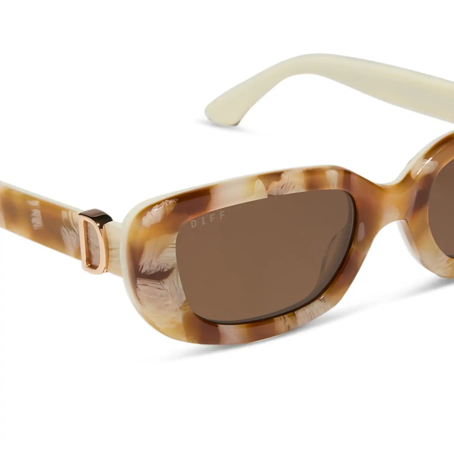 DAPHNE - GILDED TORTOISE + COURTSIDE IVORY + BROWN + POLARIZED SUNGLASSES