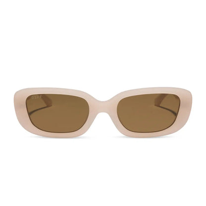 DAPHNE II - MILKY BLUSH + BROWN + POLARIZED SUNGLASSES
