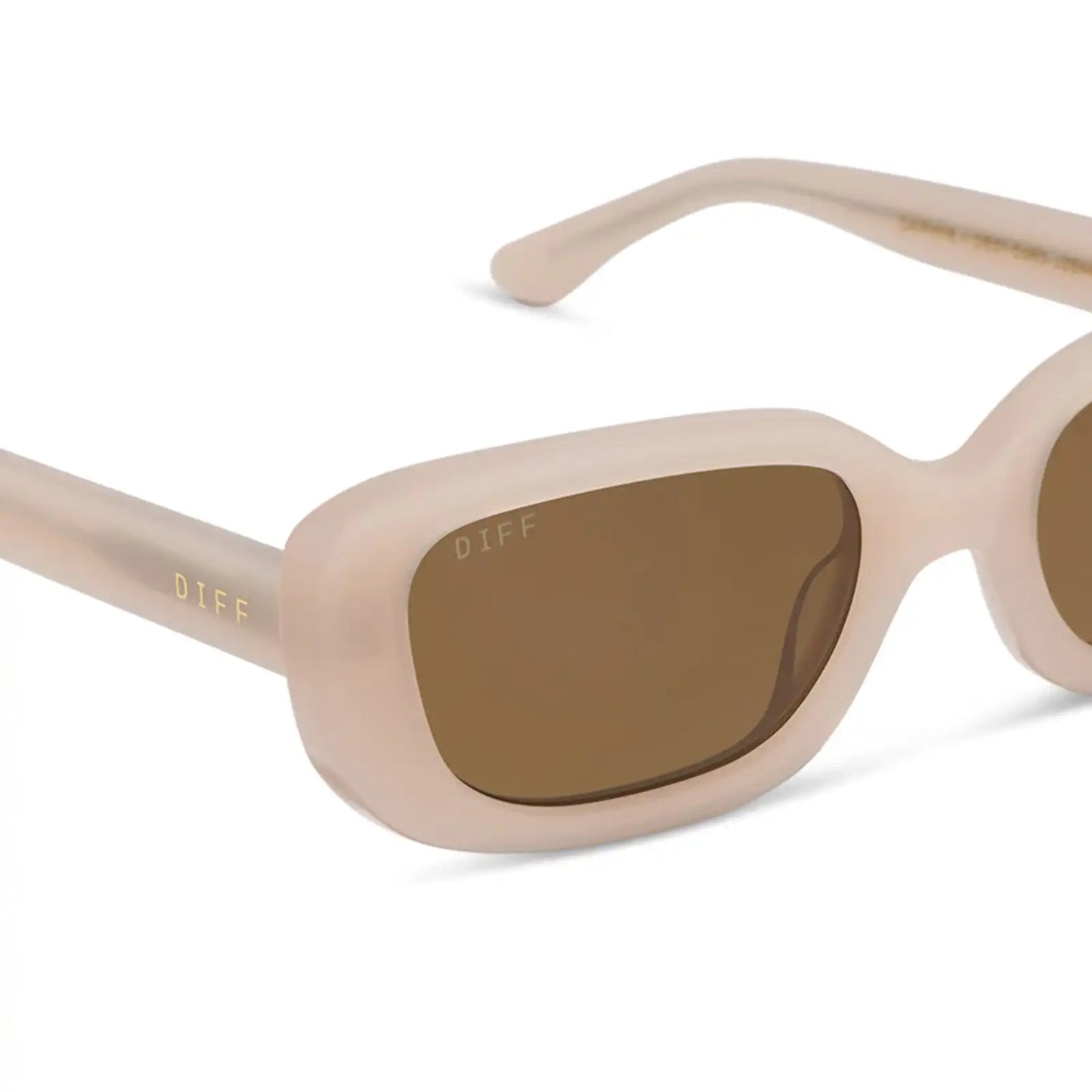 DAPHNE II - MILKY BLUSH + BROWN + POLARIZED SUNGLASSES