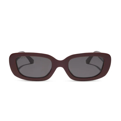 DAPHNE - RUGBY RED + GREY + POLARIZED SUNGLASSES