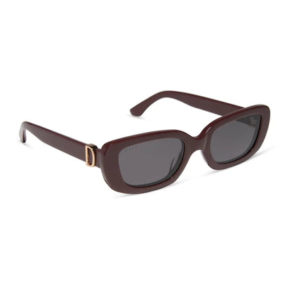 DAPHNE - RUGBY RED + GREY + POLARIZED SUNGLASSES