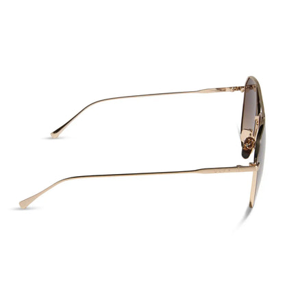 DASH - BRUSHED GOLD + COFFEE GRADIENT SUNGLASSES