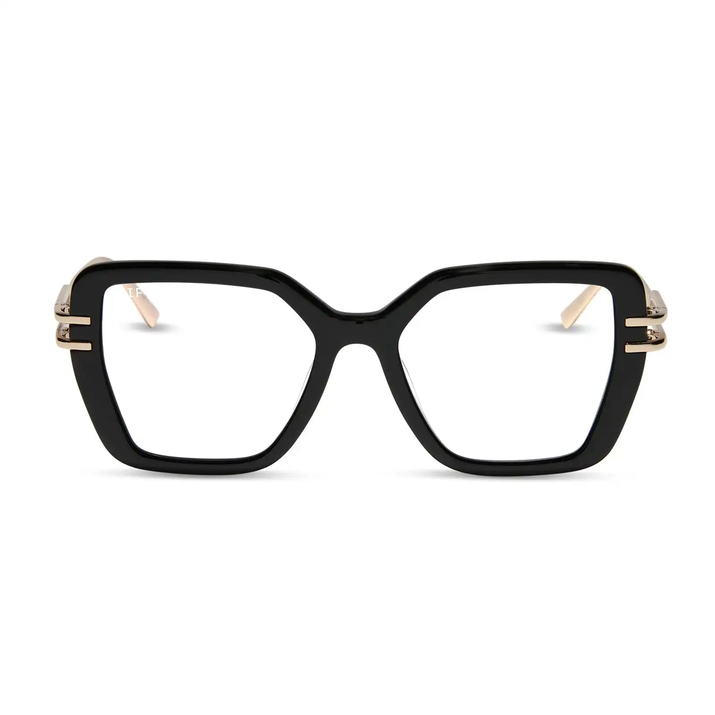 DASHA - BLACK + GOLD + GLASSES