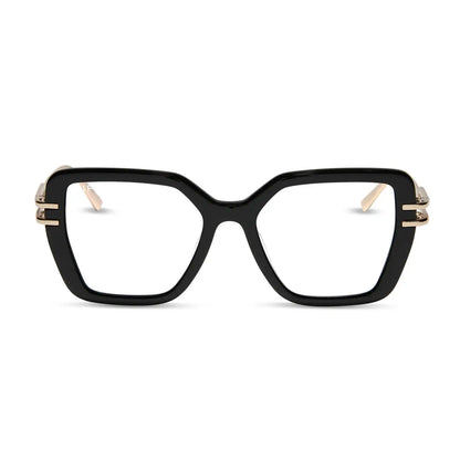DASHA - BLACK + GOLD + GLASSES