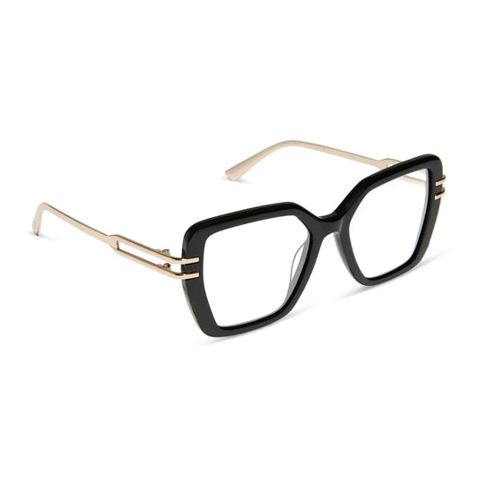 DASHA - BLACK + GOLD + GLASSES