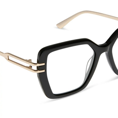 DASHA - BLACK + GOLD + GLASSES