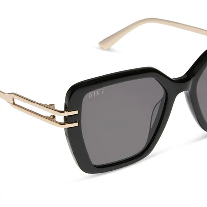 DASHA - BLACK + GREY SUNGLASSES