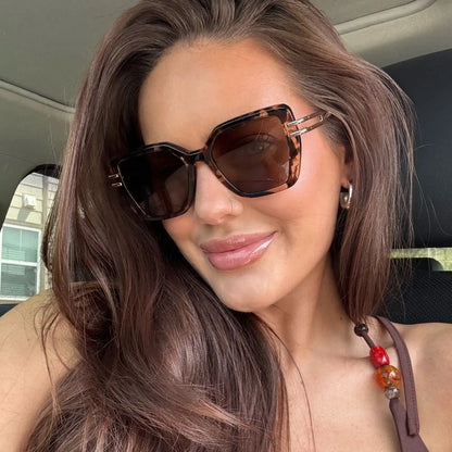 DASHA - ESPRESSO TORTOISE + GOLD + BROWN + POLARIZED SUNGLASSES