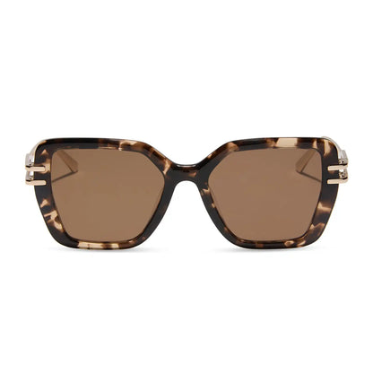 DASHA - ESPRESSO TORTOISE + GOLD + BROWN + POLARIZED SUNGLASSES