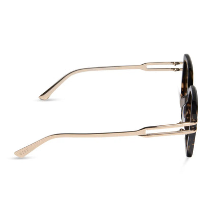 DASHA - ESPRESSO TORTOISE + GOLD + BROWN + POLARIZED SUNGLASSES