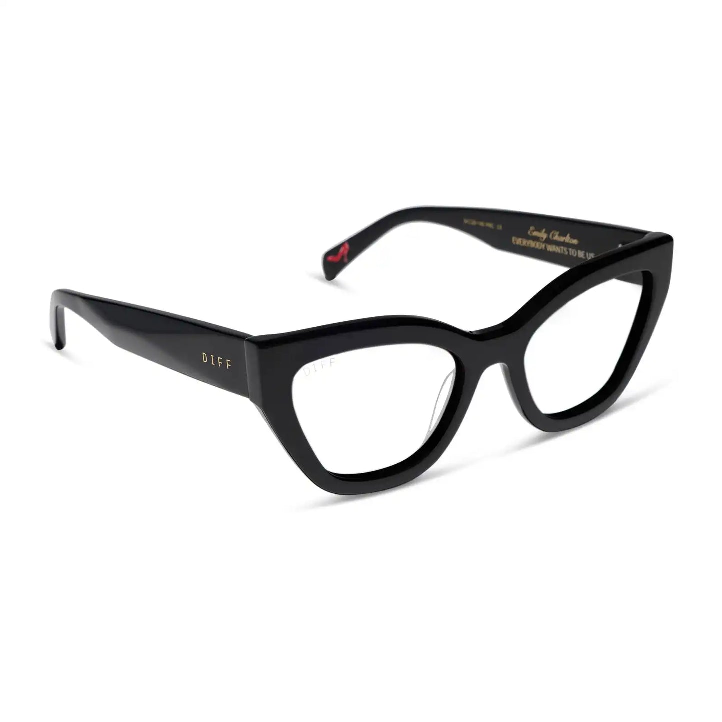 EMILY - BLACK + GLASSES