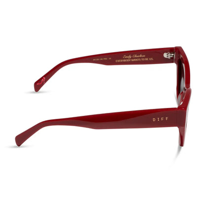 EMILY - RED + GREY + POLARIZED SUNGLASSES